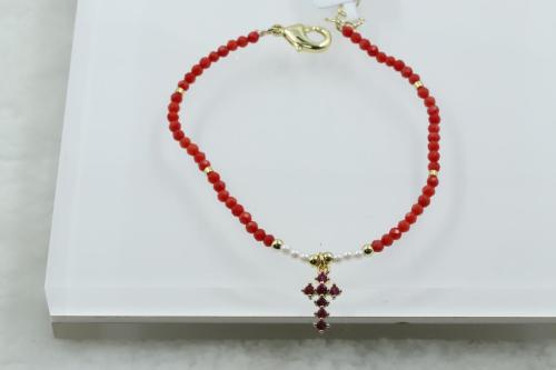 Cross-charm-Bead-bracelet-OEM-Jewelry-Customized-Hand-make-Brass-Jewelry