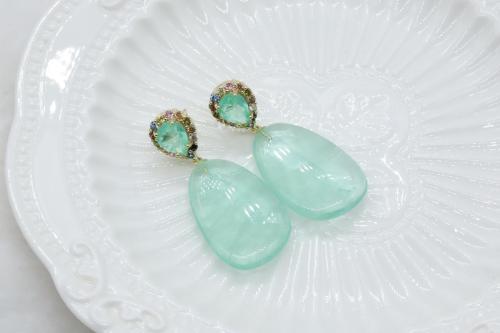 OEM-Jewelry-Green-stone-earrings-with-Customized-Jewelry-Hand-make-factory